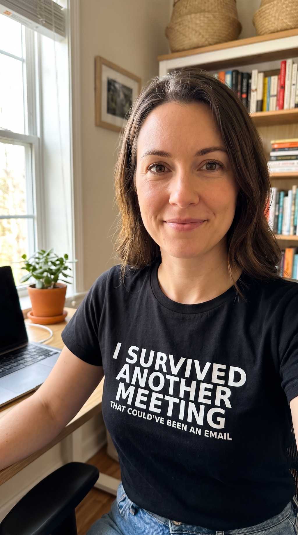 I Survived Another Meeting That Could've Been an Email | Funny Office T-Shirt