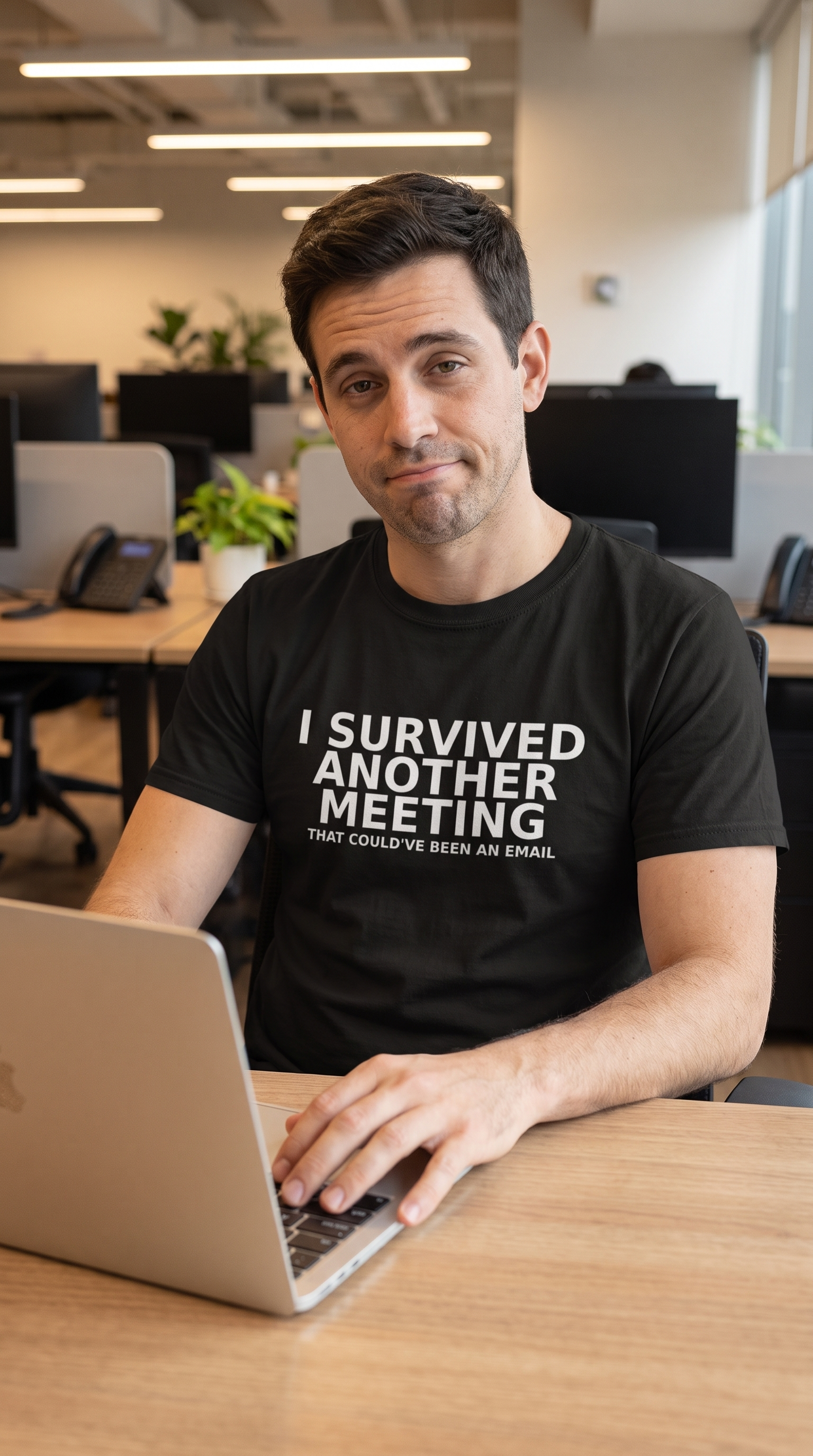 I Survived Another Meeting That Could've Been an Email | Funny Office T-Shirt
