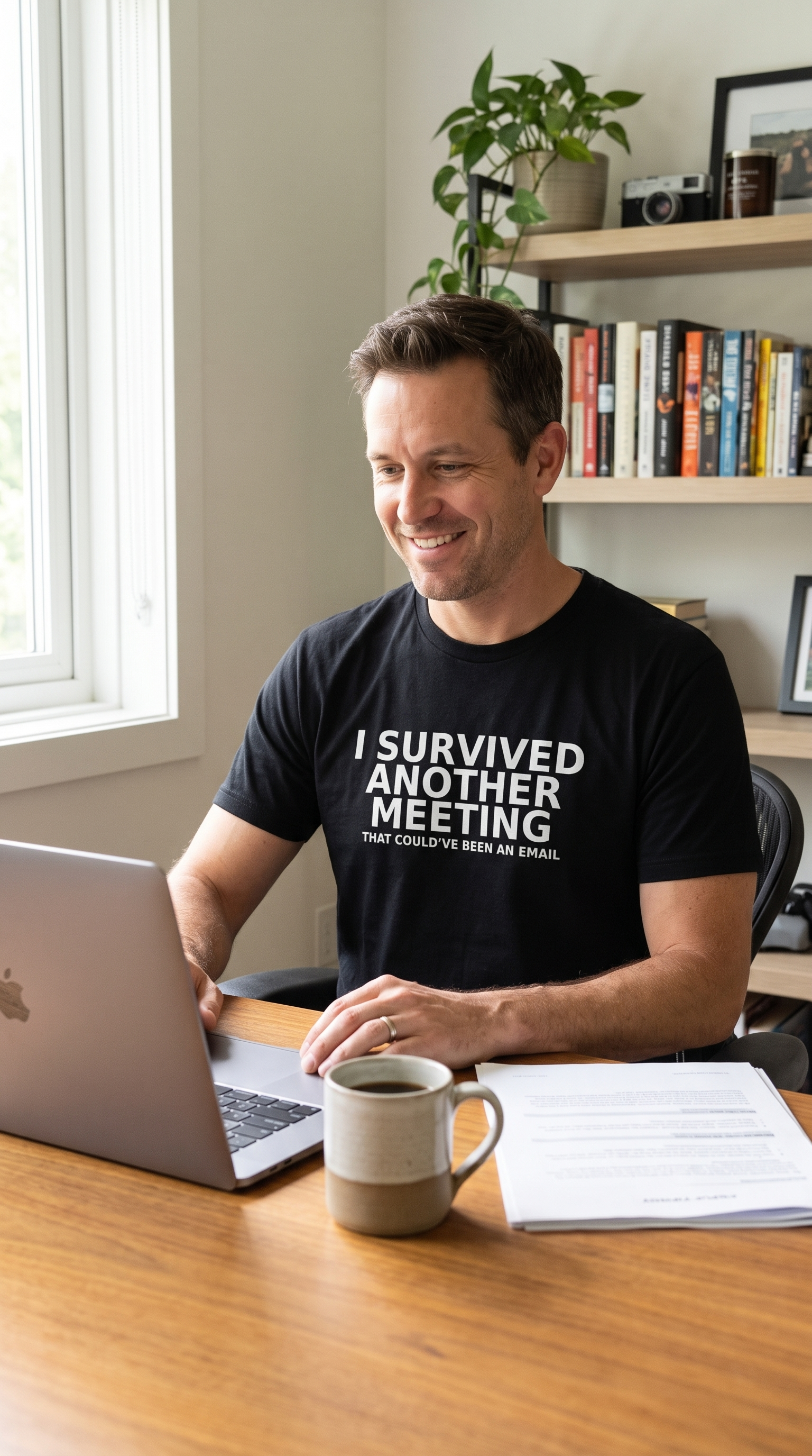 I Survived Another Meeting That Could've Been an Email | Funny Office T-Shirt