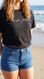 Jesus Saves | Minimal Faith T-Shirt | Christian Graphic Tee