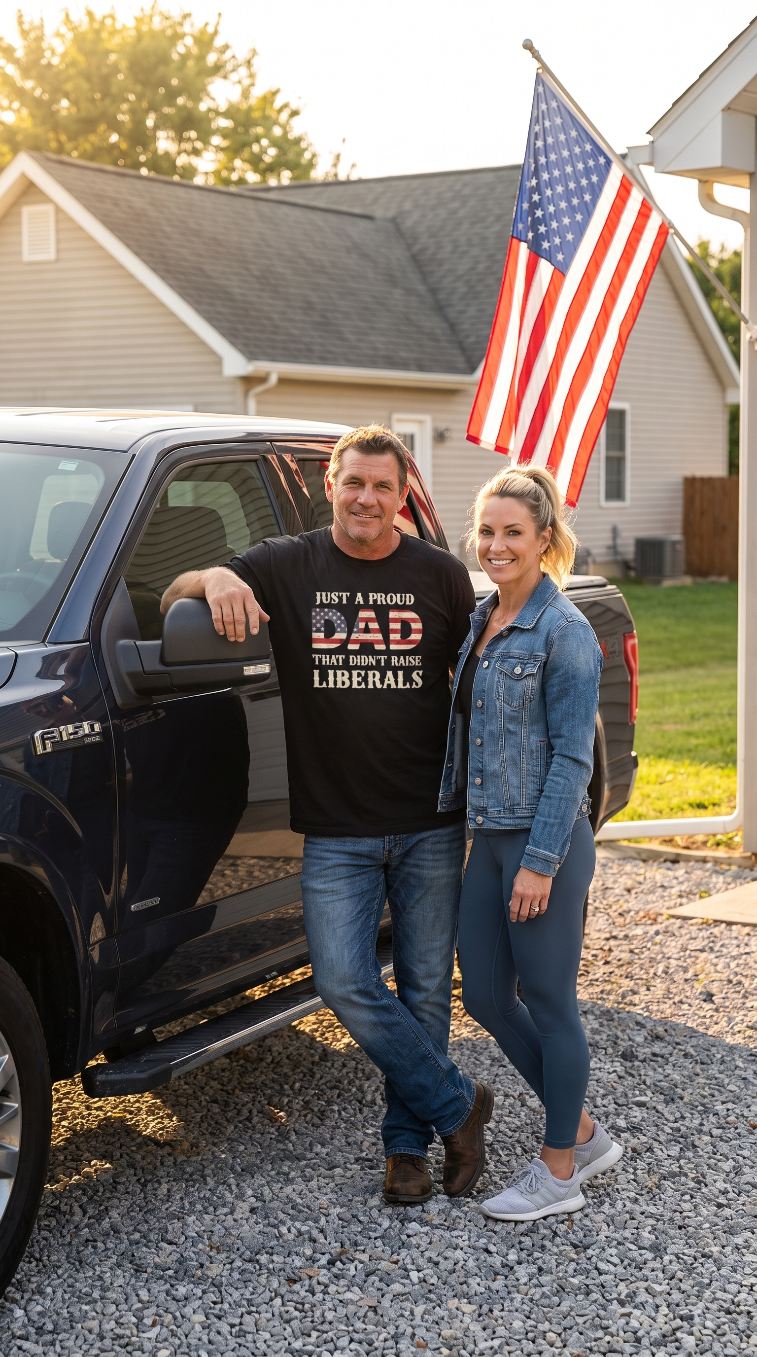 Proud Dad Didn't Raise Liberals | Patriotic Statement T-Shirt