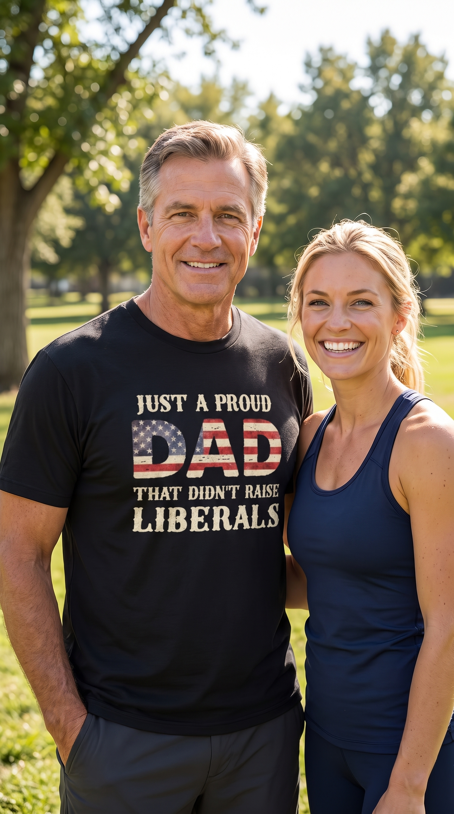 Proud Dad Didn't Raise Liberals | Patriotic Statement T-Shirt