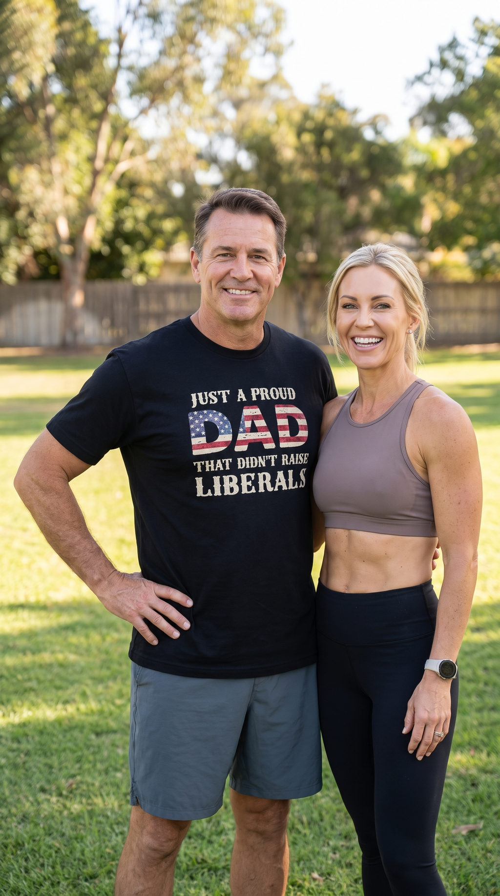 Proud Dad Didn't Raise Liberals | Patriotic Statement T-Shirt