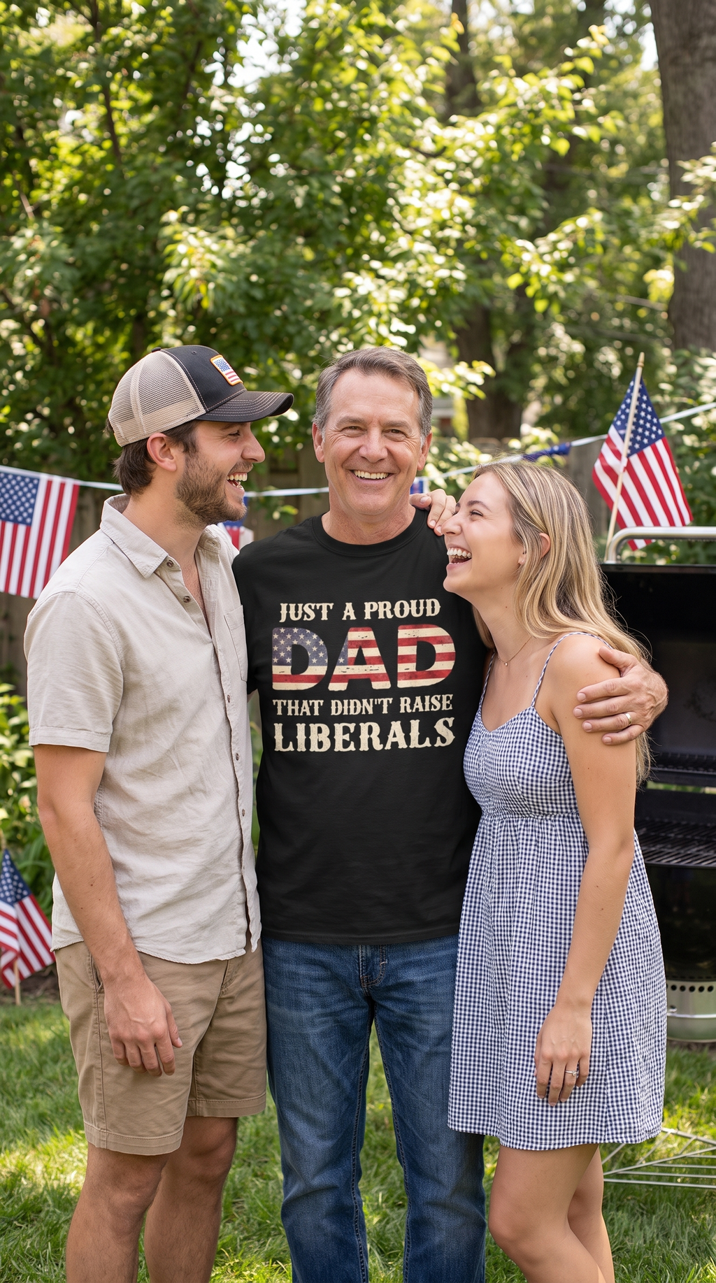 Proud Dad Didn't Raise Liberals | Patriotic Statement T-Shirt