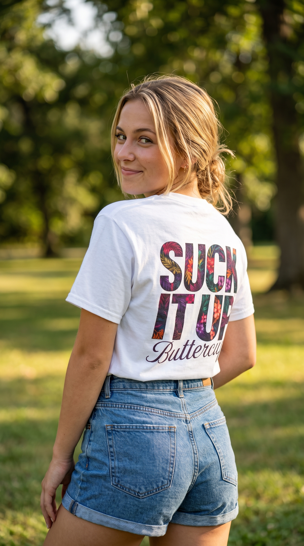 Suck It Up Buttercup | Motivational Floral Tee