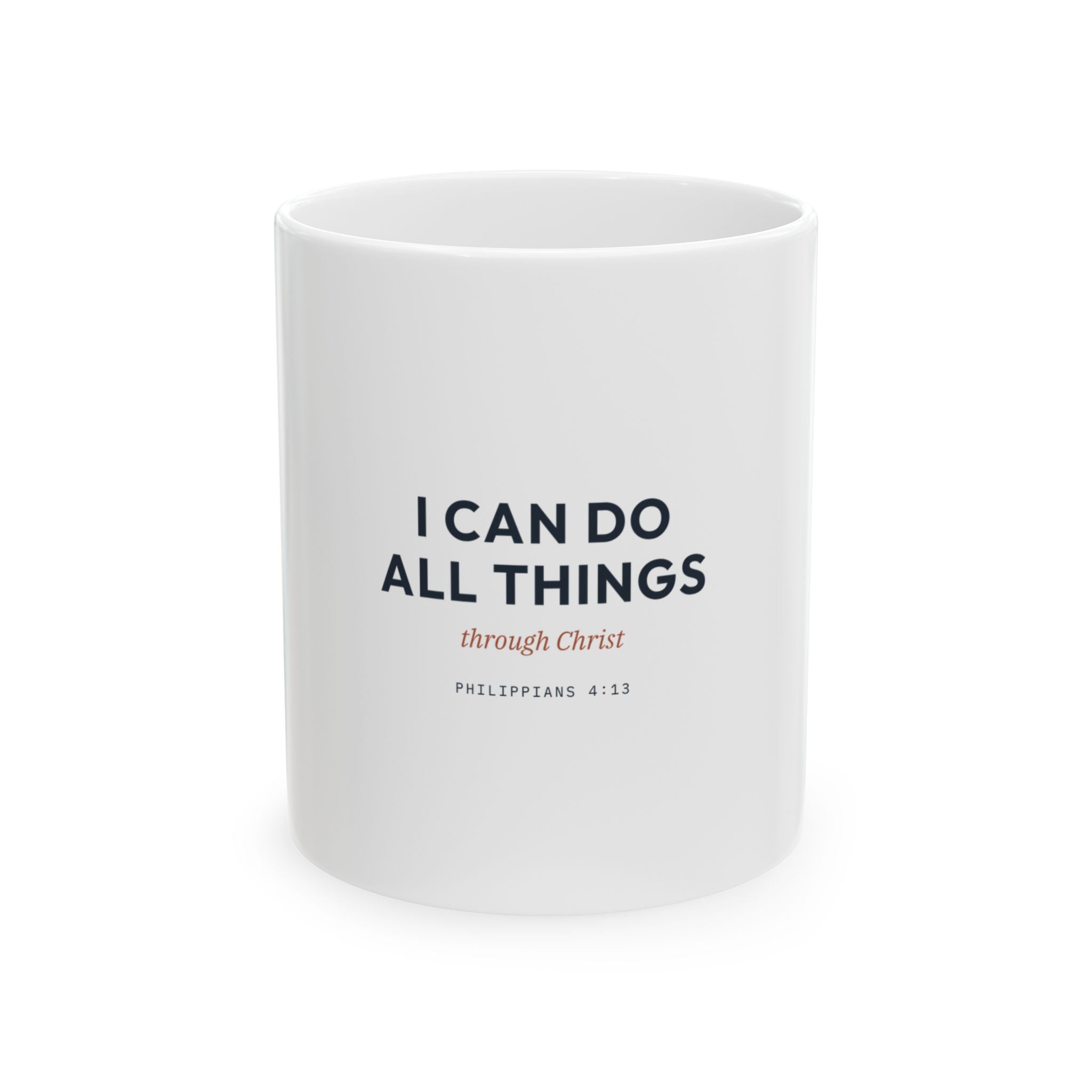 I Can Do All Things Ceramic Mug – Inspirational Christian Coffee Cup (Philippians 4:13)