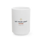 Let Your Light Shine Ceramic Mug – Inspirational Bible Verse Coffee Cup (Matthew 5:16)