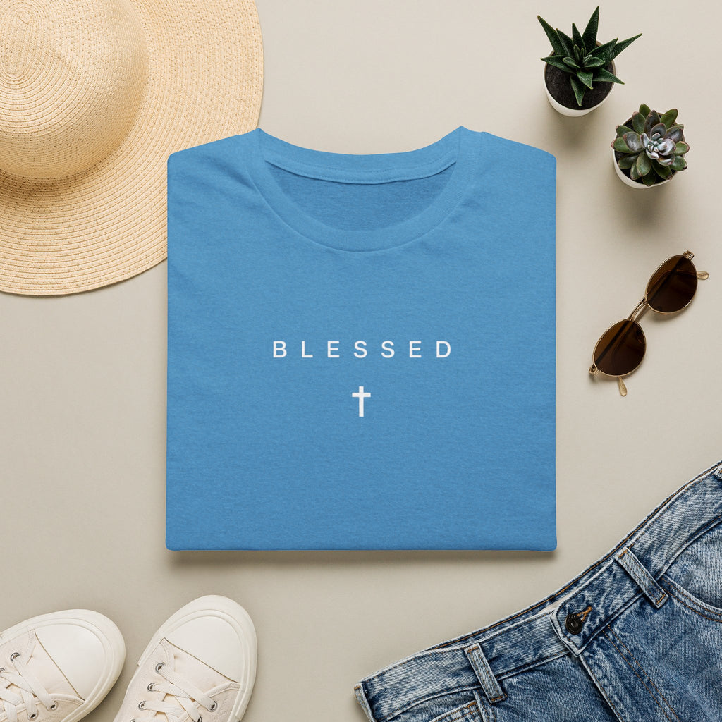 Blessed Cross T-Shirt — Minimal Christian Faith Tee