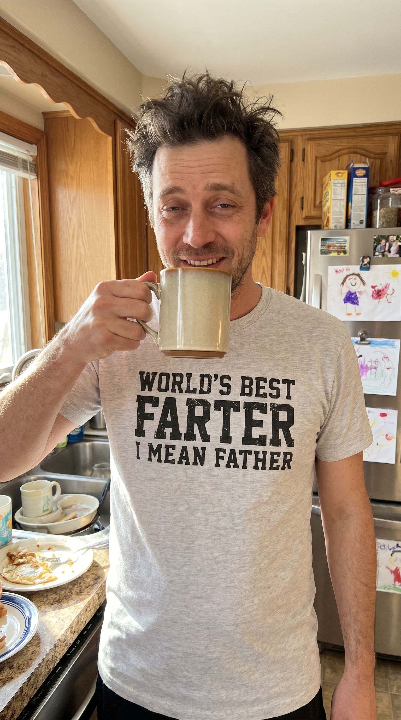 World's Best Farter, I Mean Father | Dad Humor Tee