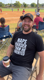 Naps Harder Than He Parented | Savage Dad Humor Tee