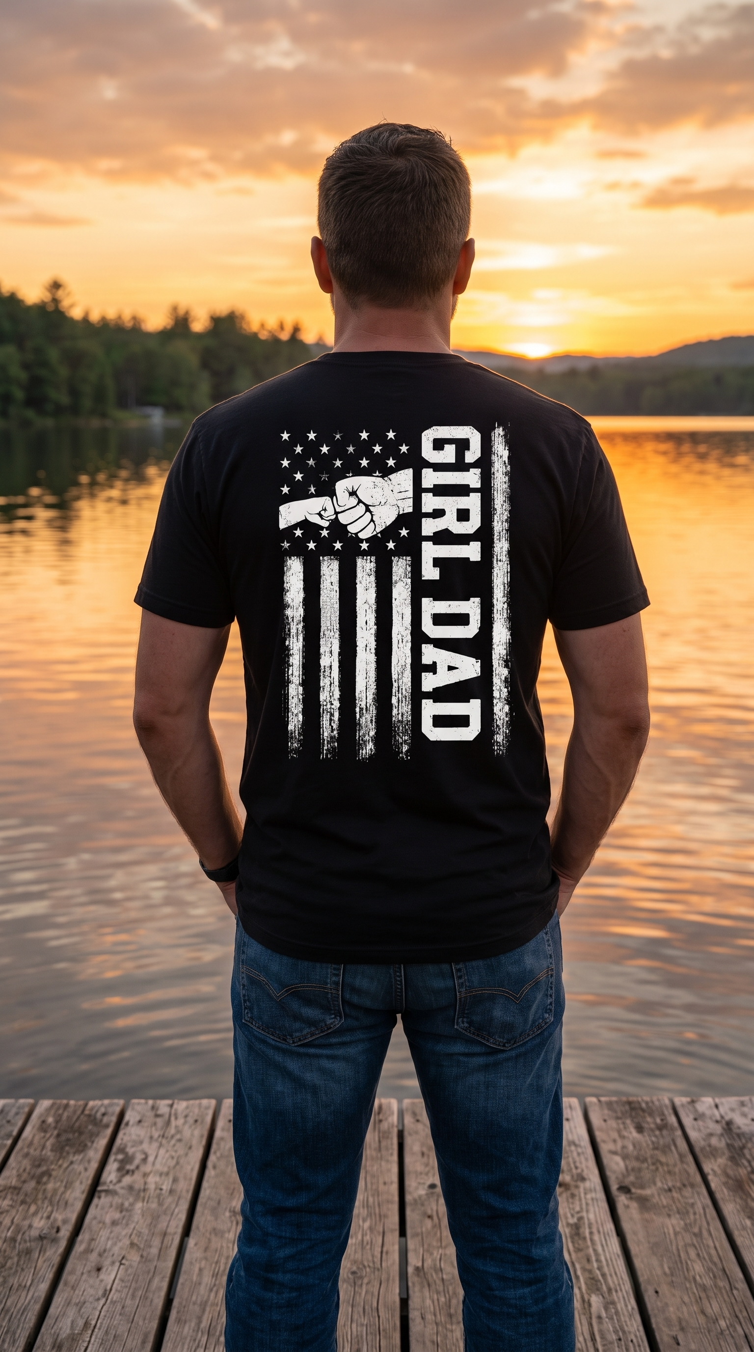 Girl Dad Flag Tee lifestyle 2