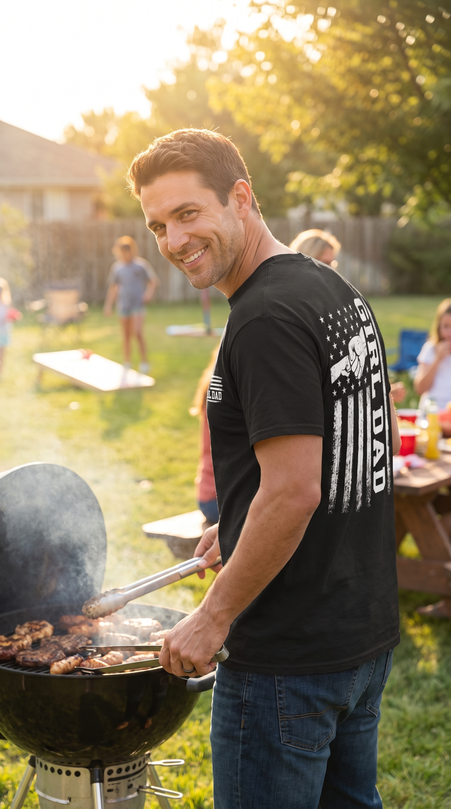 Girl Dad Flag Tee lifestyle 4