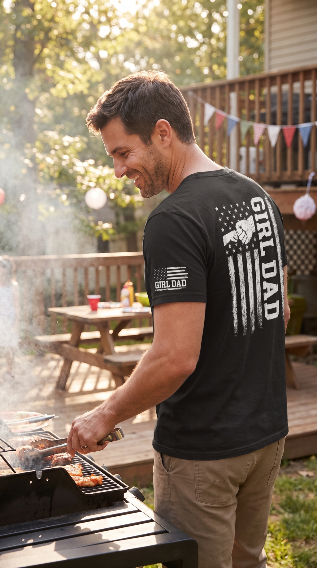 Girl Dad Flag Tee lifestyle 3