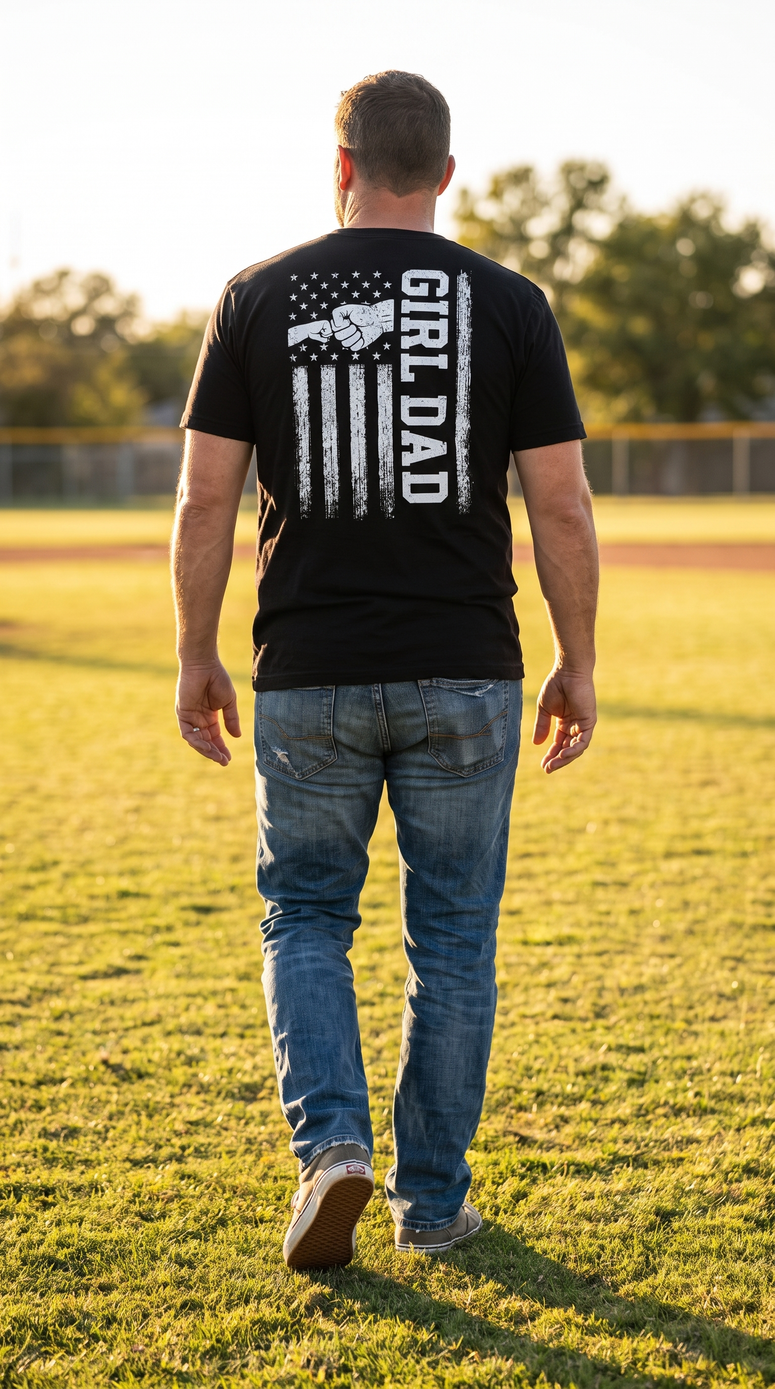 Girl Dad Flag Tee lifestyle 7