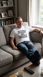 Emotionally Unavailable But Financially Supportive | Dark Dad Humor Tee
