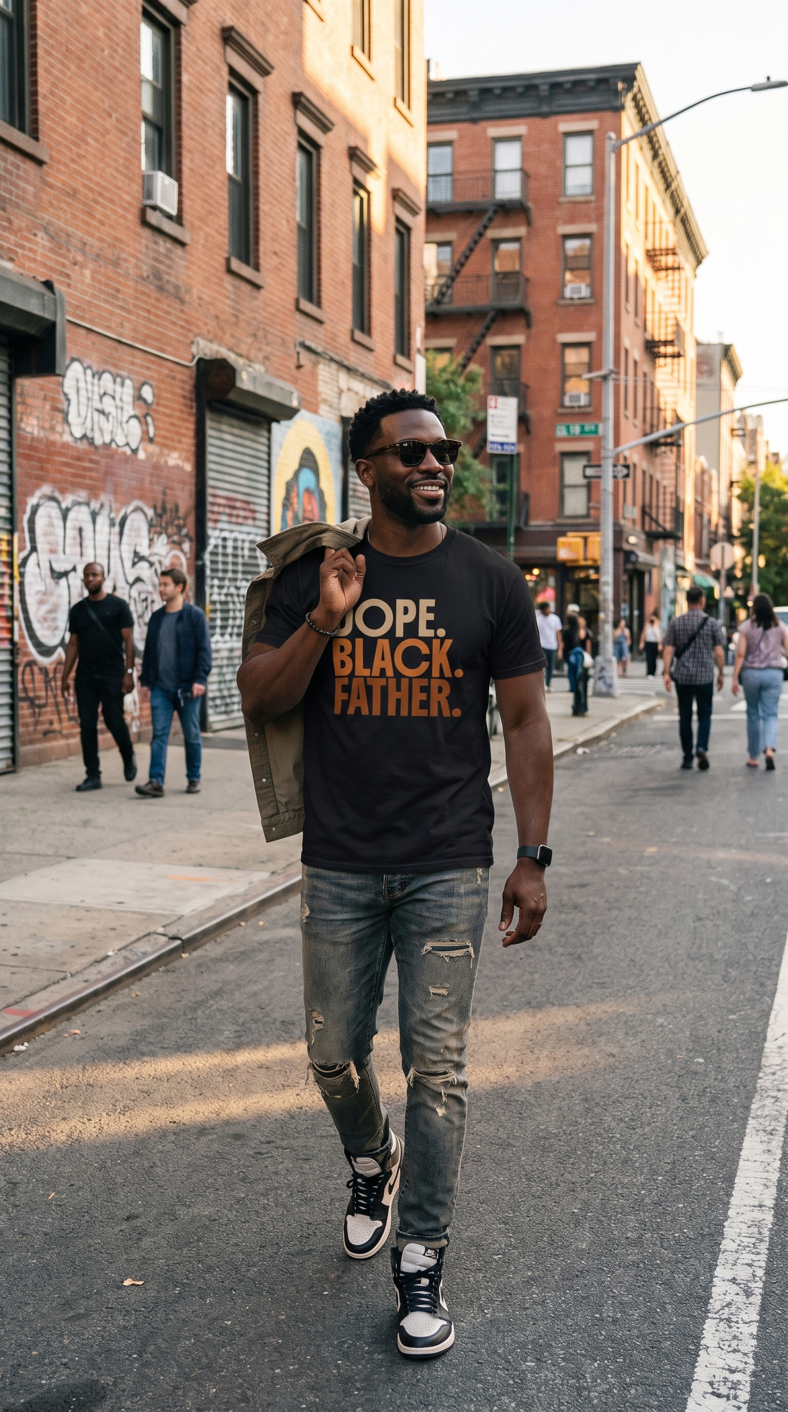 DOPE. BLACK. FATHER. | Statement Tee