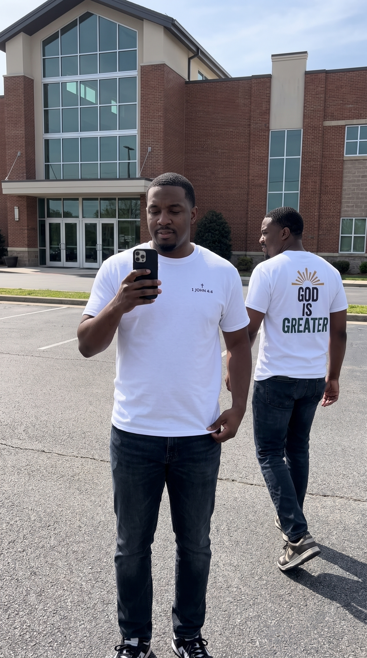 God Is Greater | 1 John 4:4 | Faith Tee