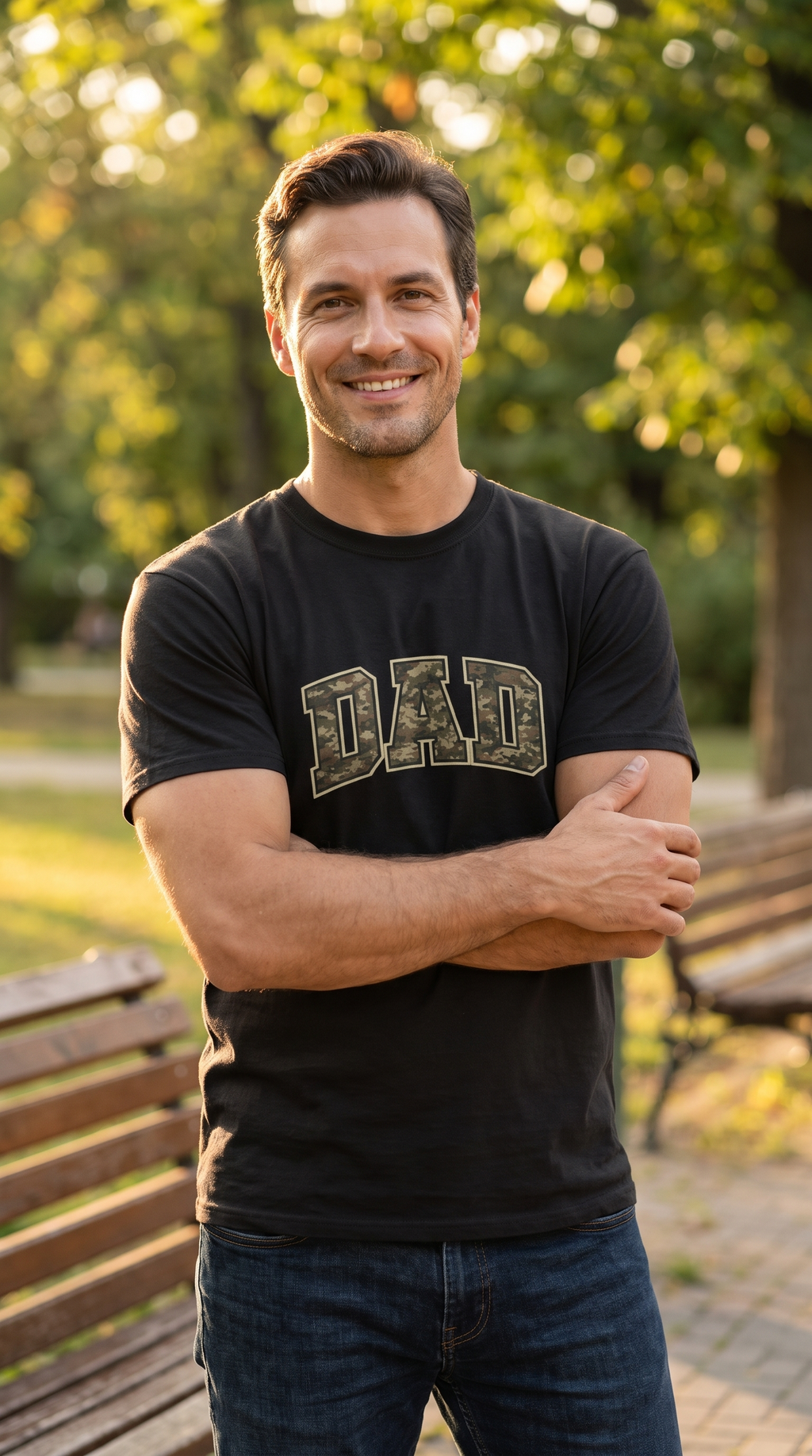 Dad Camo Varsity | Funny Dad Tee