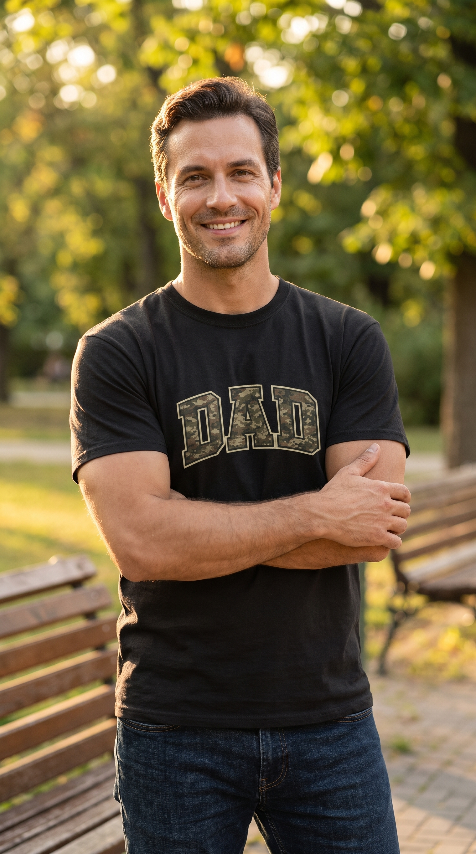 Dad Camo Varsity | Funny Dad Tee