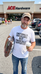 Emotionally Unavailable But Financially Supportive | Dark Dad Humor Tee