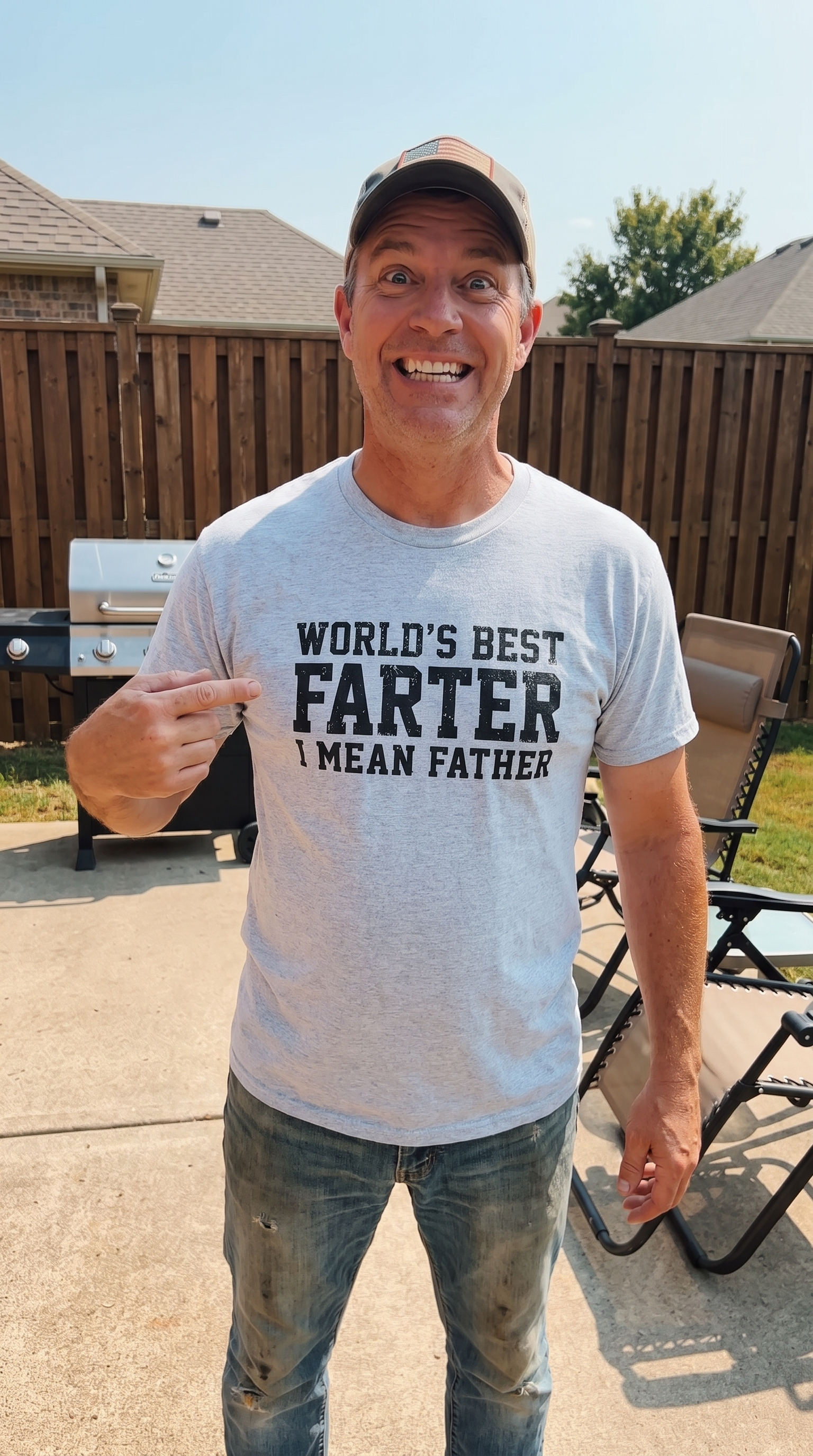 World's Best Farter, I Mean Father | Dad Humor Tee