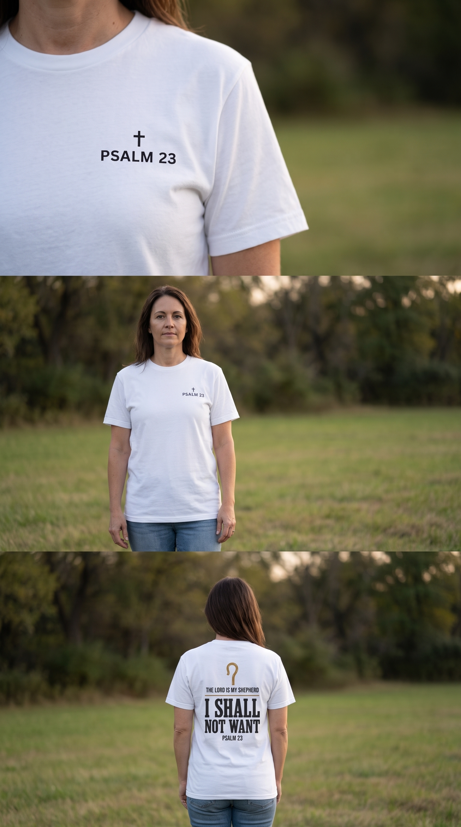 I Shall Not Want | Ps 23:1 | Christian Faith Tee