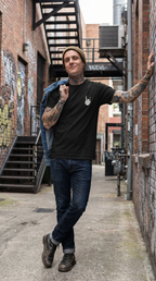 Just a Dad Who Came Back With Milk | Skeleton Rock Hand Tee