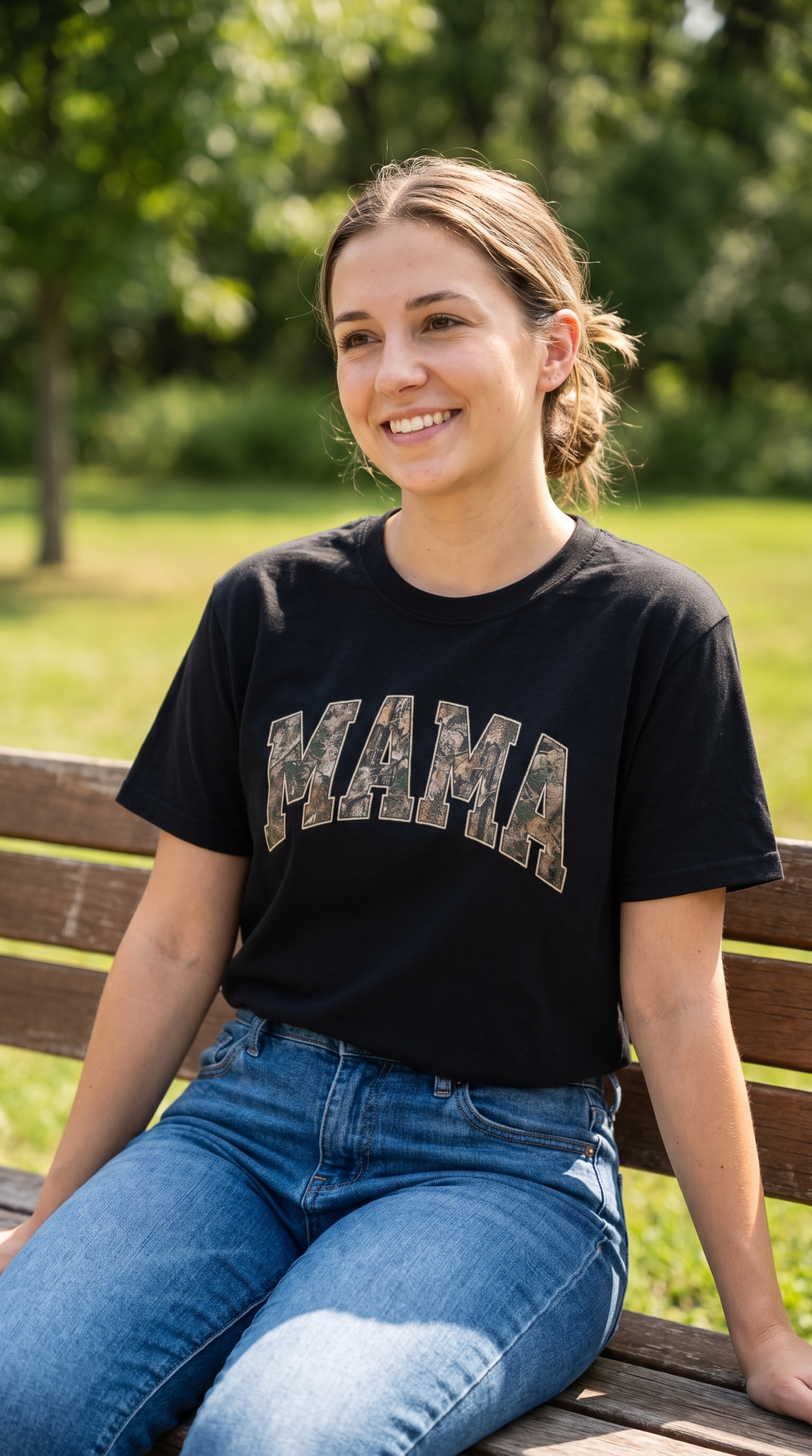 Mama Camo Varsity | Funny Mom Tee