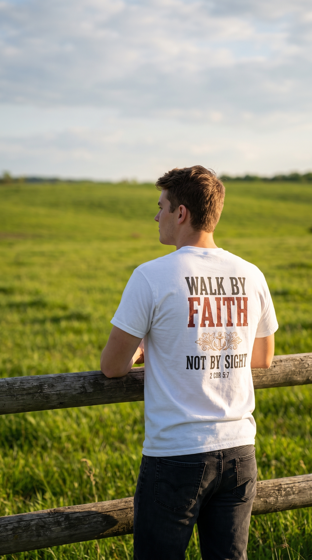 Walk by Faith | 2 Cor 5:7 | Christian Faith Tee