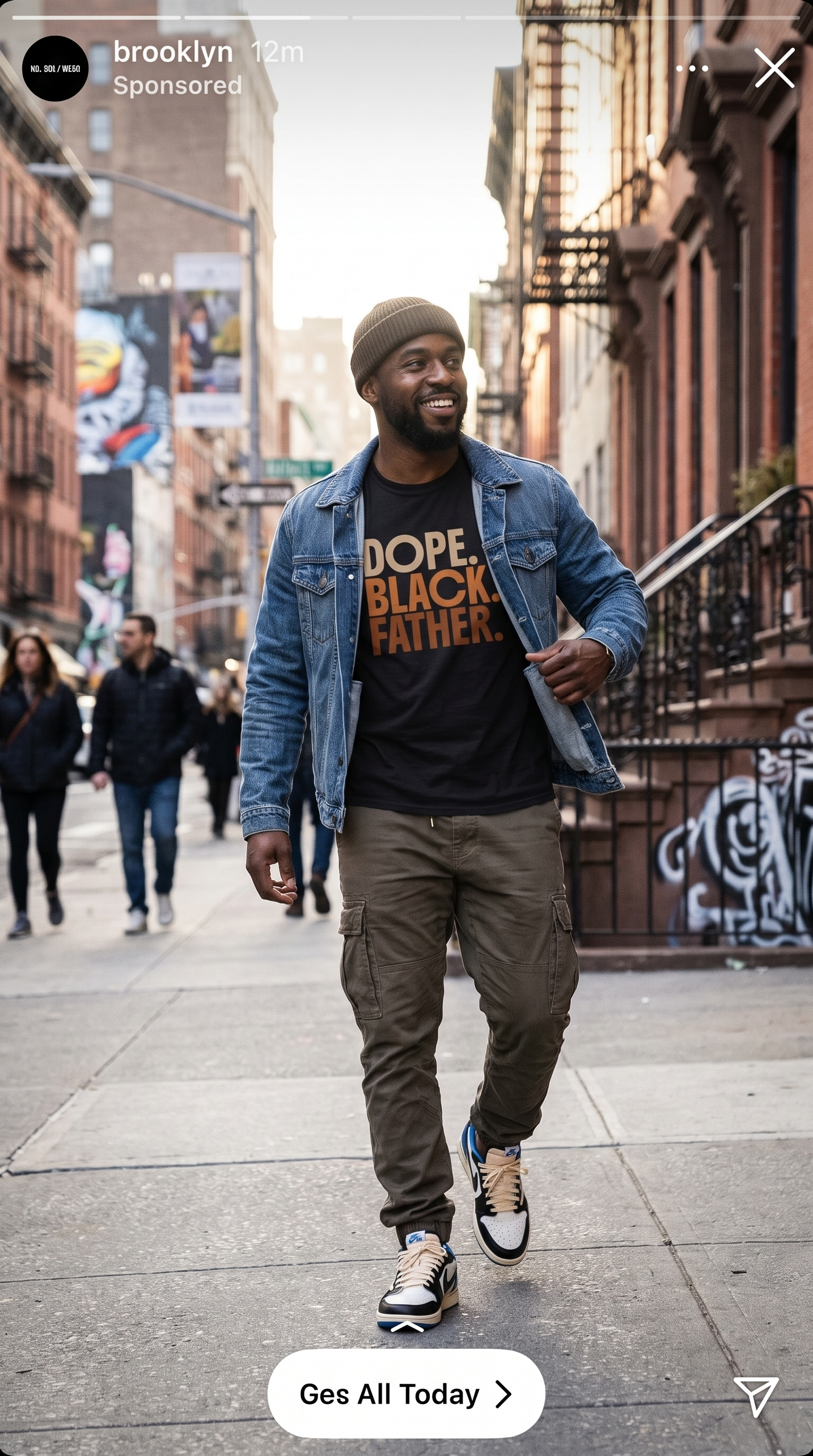 DOPE. BLACK. FATHER. | Statement Tee