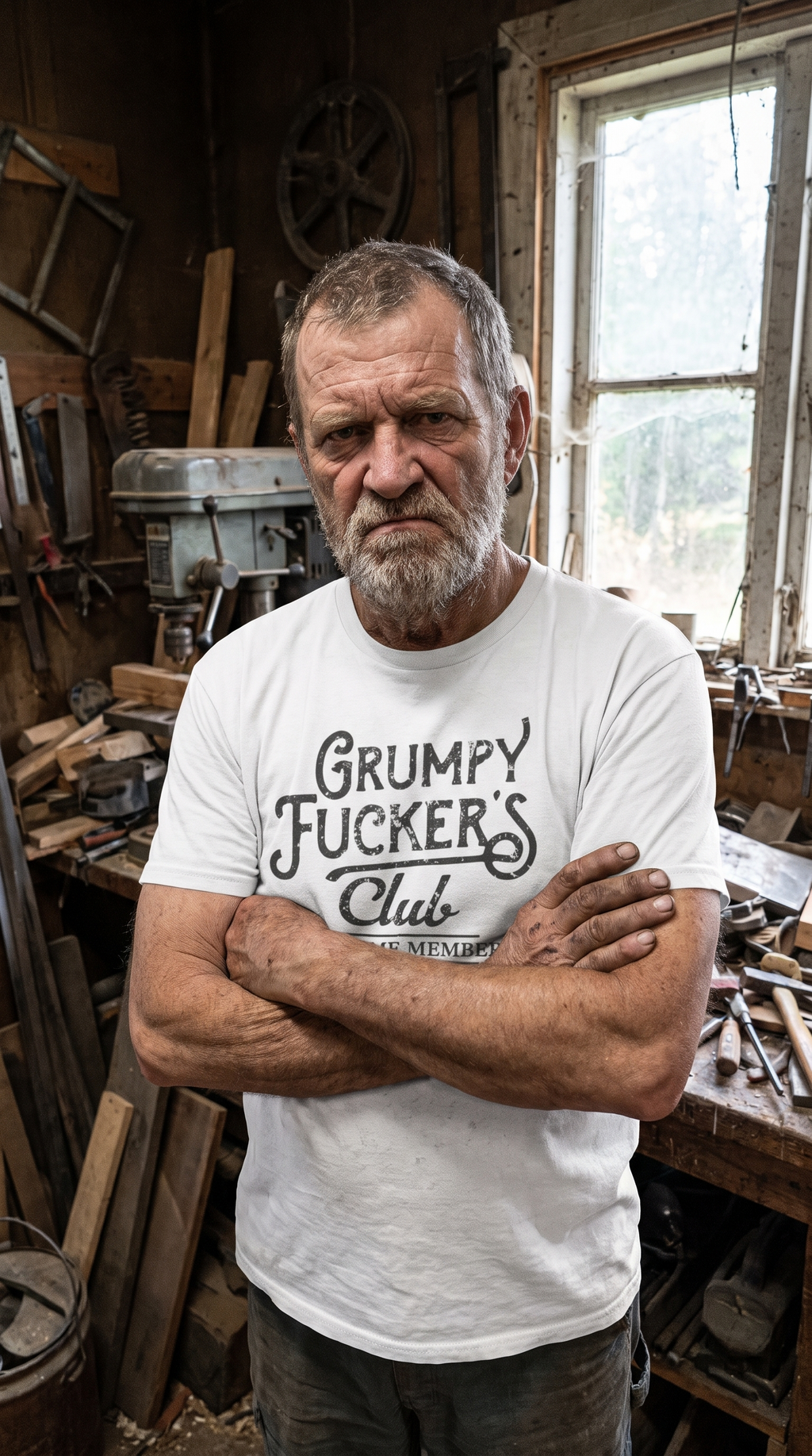 Grumpy Fucker's Club Lifetime Member T-Shirt