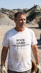 Rock Hard Excavating | Drilling Co. | Funny Adult Humor T-Shirt